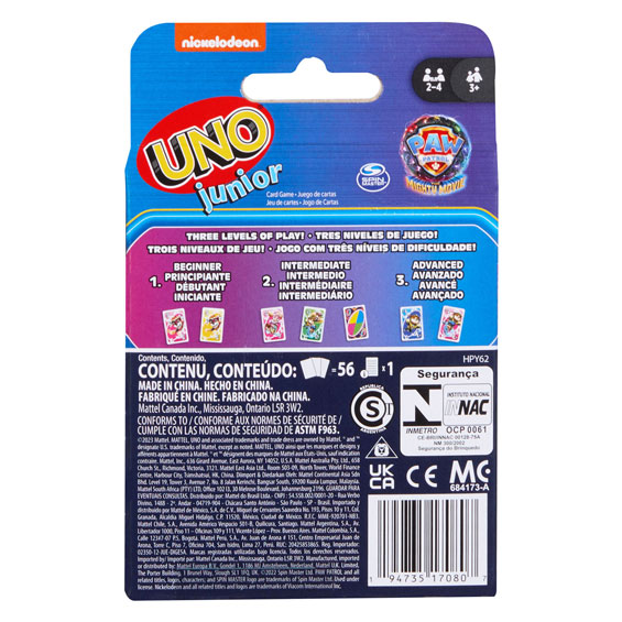 UNO Junior Paw Patrol The Movie 2