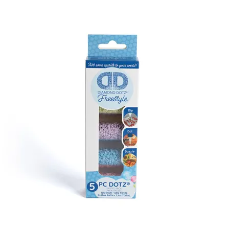 Pracht Diamond Dotz Freestyle, Steinchen in Pastellfarben, 5er Set