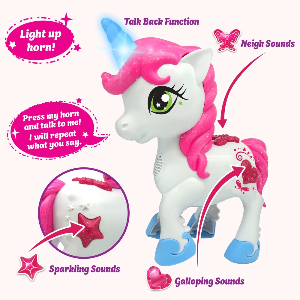Kleines Einhorn zum Anfassen und Sprechen