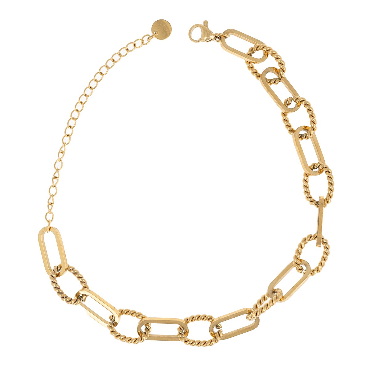 Bracelet acier jaune 19+6cm