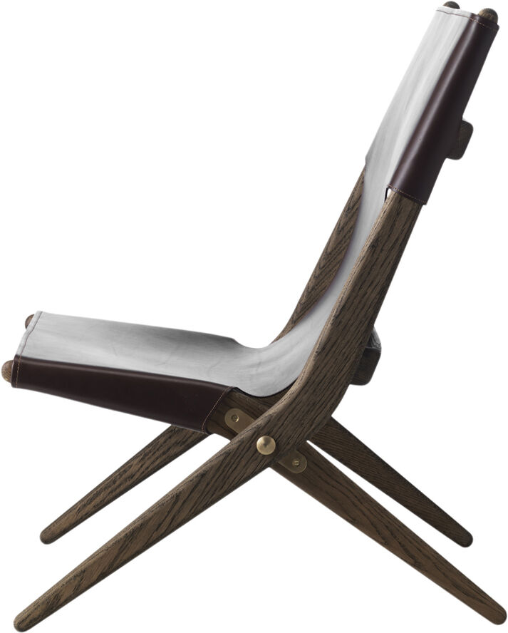 Audo Copenhagen Saxe chair - Brunolieret eg / Brun læder Brown stained oak/brown leathe