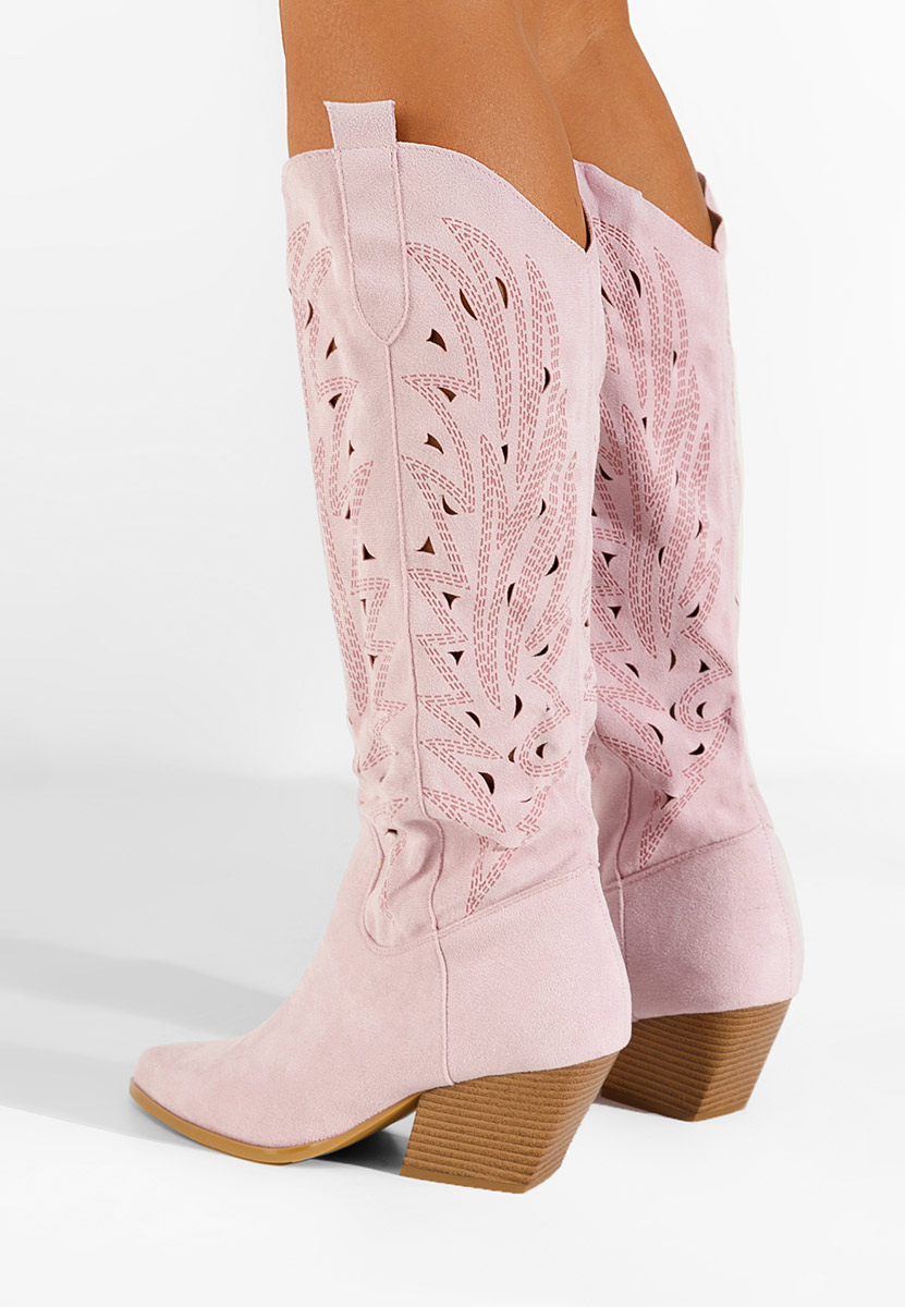 Bottes cowboy femme mauves Indaia