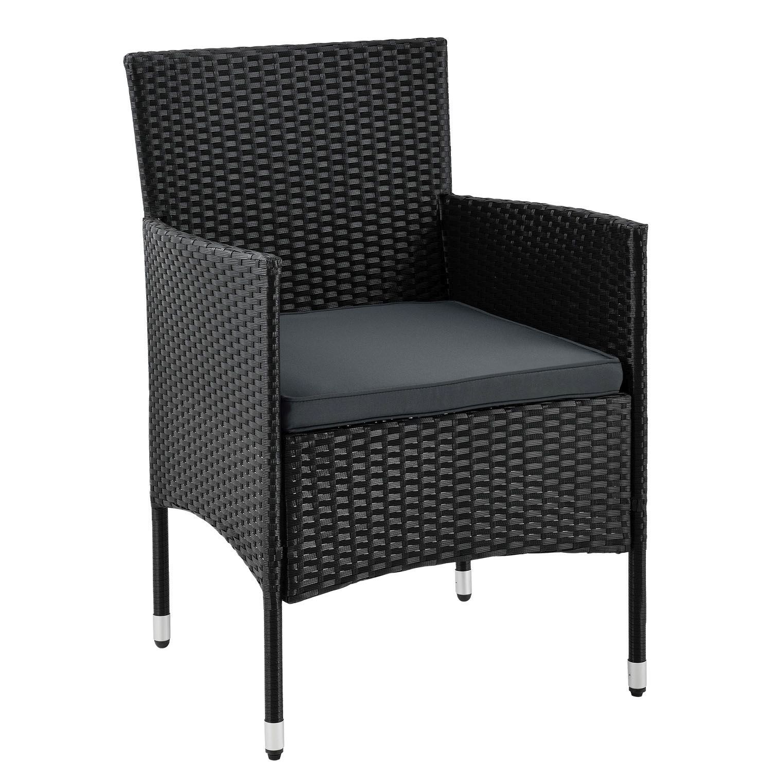 Fort Myers polyrotan zwarte loungeset