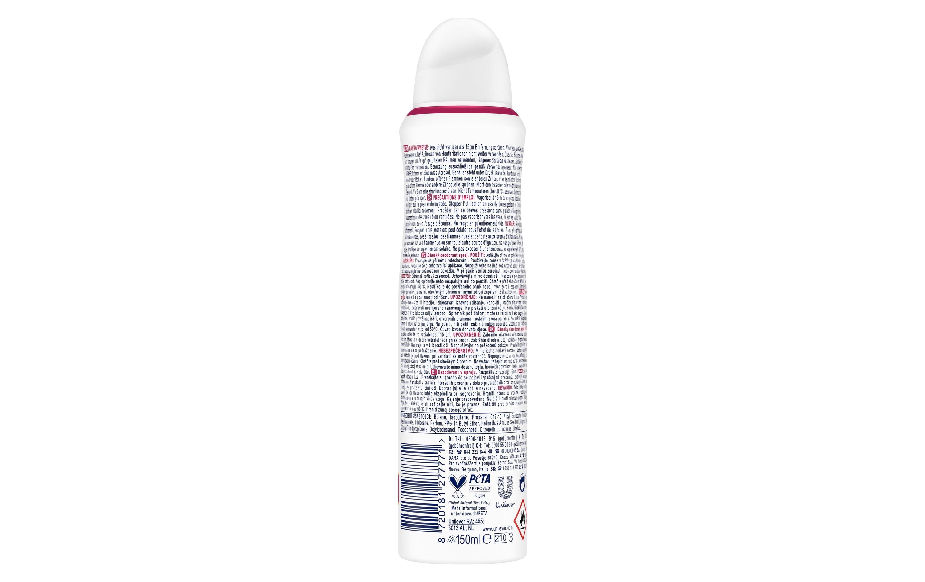 Deo Spray mit Rosenduft und Zink-Komplex 150 mlDeodorant-Spray ohne Aluminiumsalze