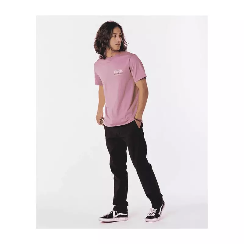Teeshirt RIPCURL Down The Line Sstee Mauve M