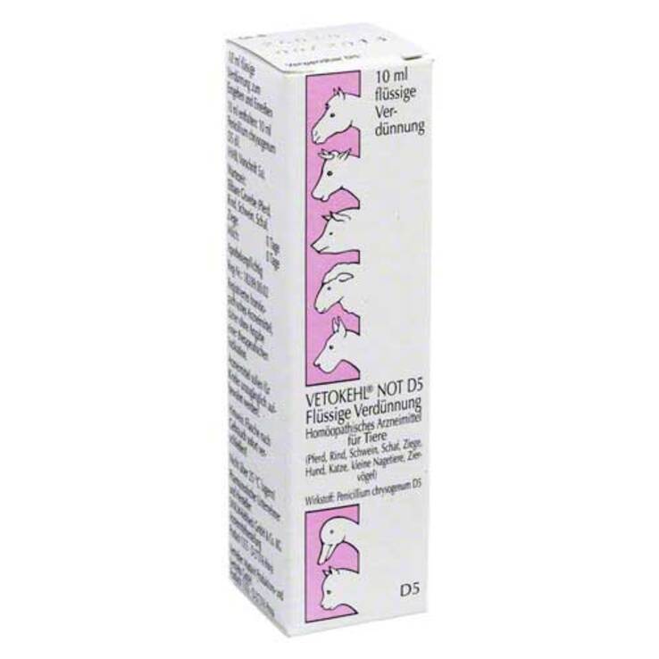 Vetokehl NOT. D 5 vet. Tropf, 10 ml