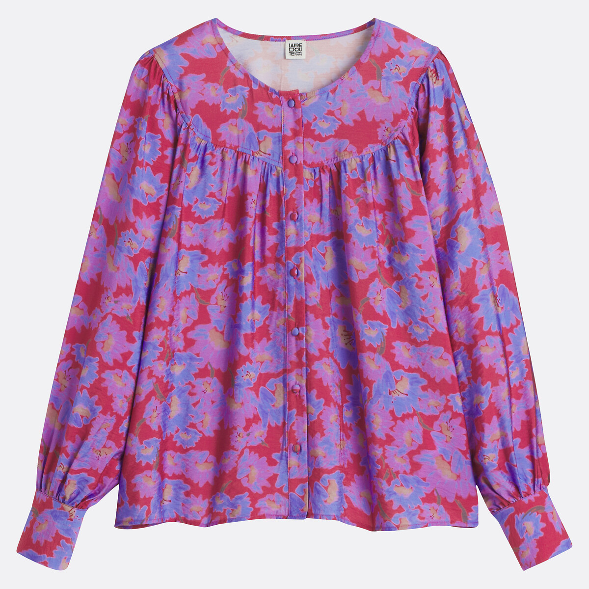 COLEÇÃO LA REDOUTE<br>Blusa oversized em viscose, estampa floral