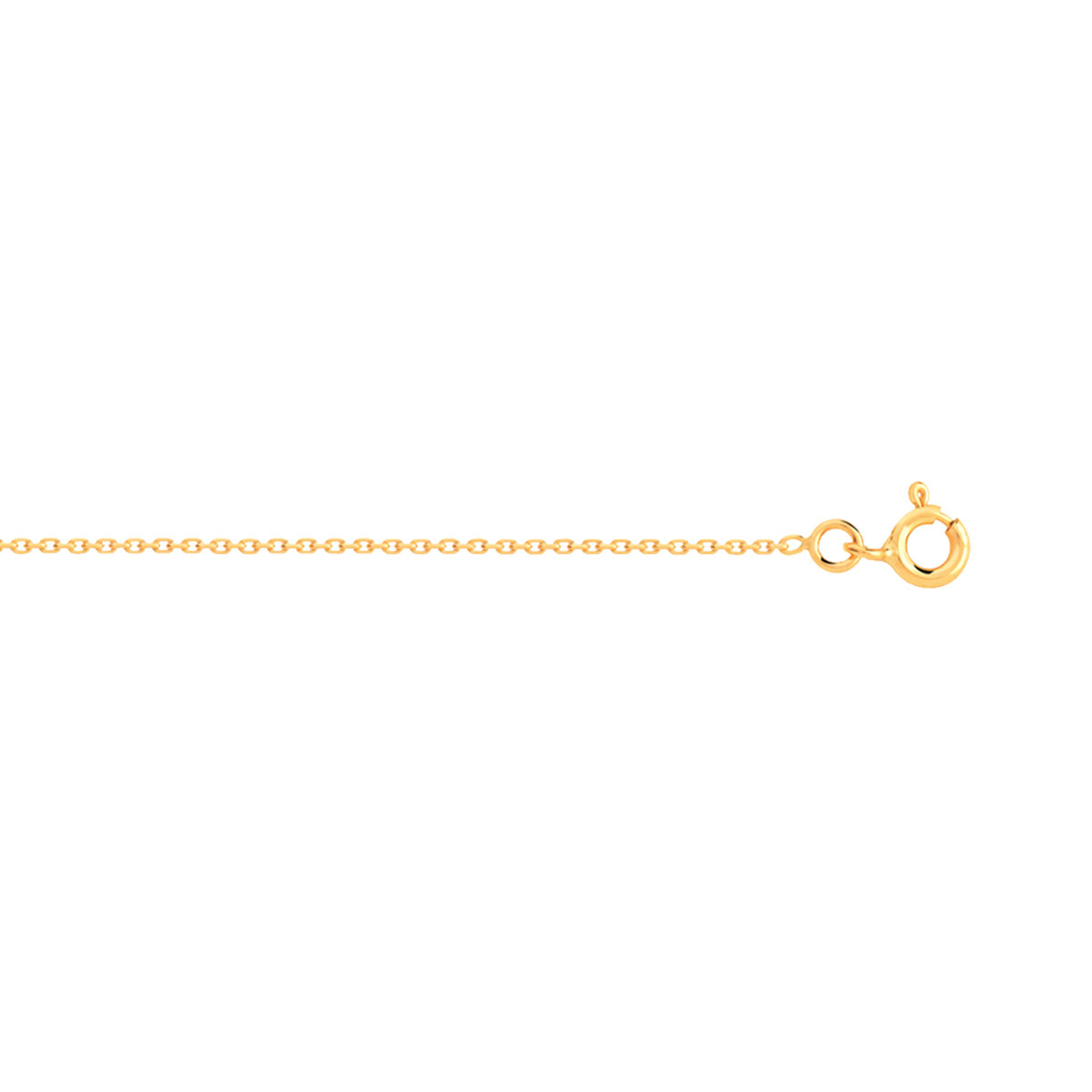 Chaine or 750 jaune maille forçat 40 cm
