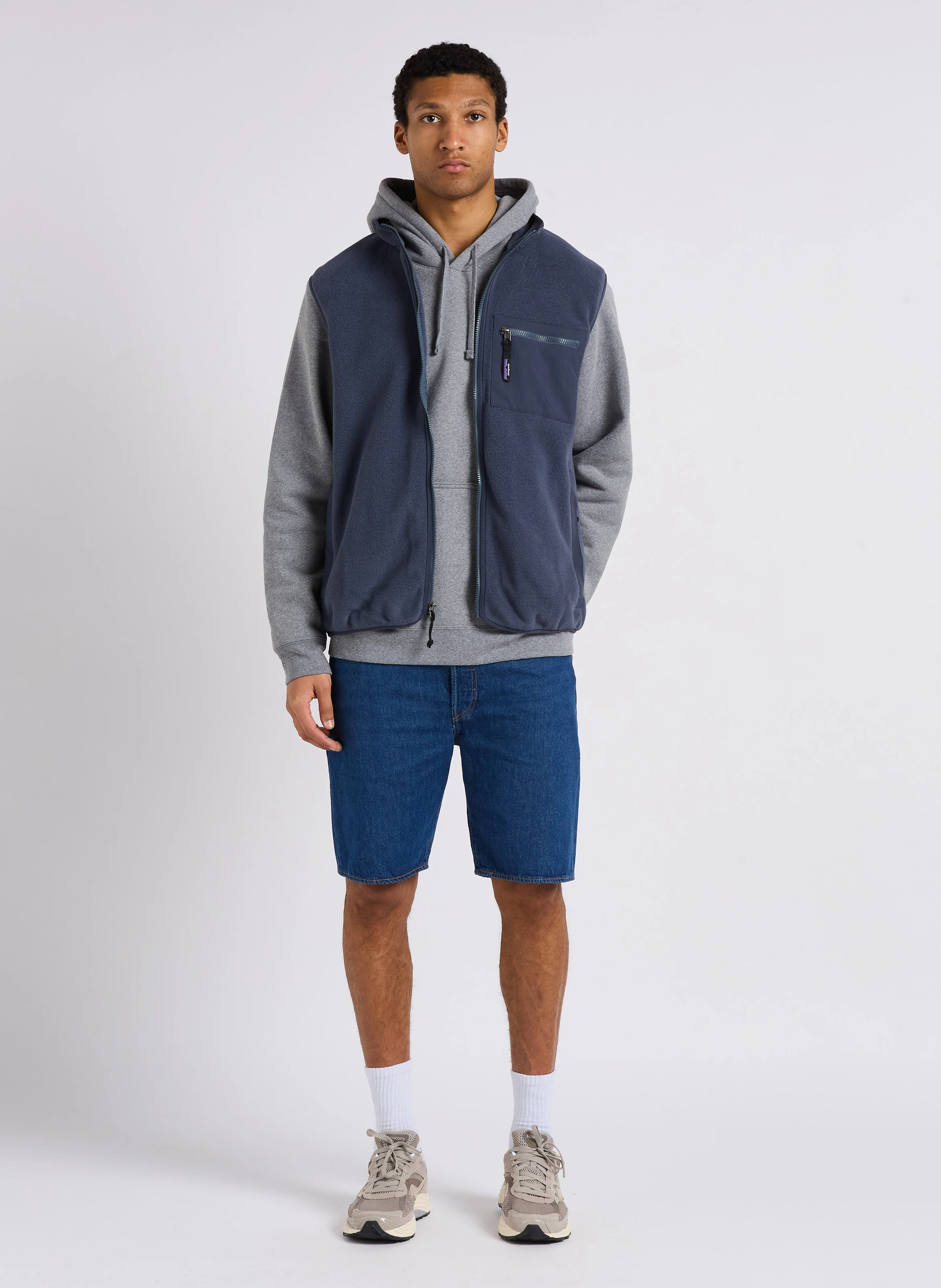 M'S SYNCH - Polaire col montant| Bleu