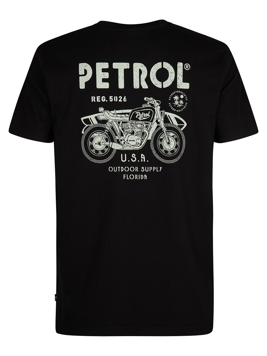 INDÚSTRIAS PETROLÍFERAS<br>Camiseta casual com logotipo nas costas