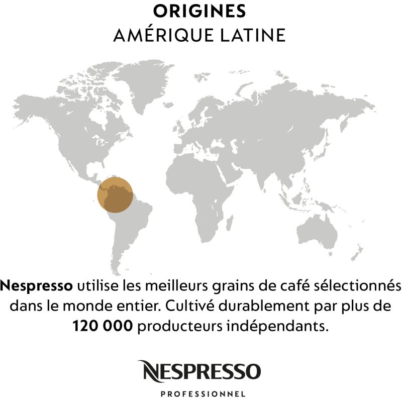 Capsules Nespresso Professionnel Colombia Organic - Boîte de 50