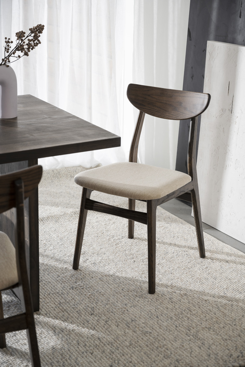 Eetkamerstoel Rodham - set van 2 Donker eiken - Beige