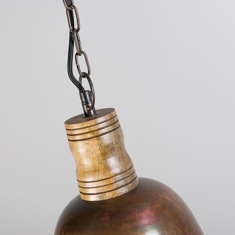 Vintage hanglamp koper met goud - Burn