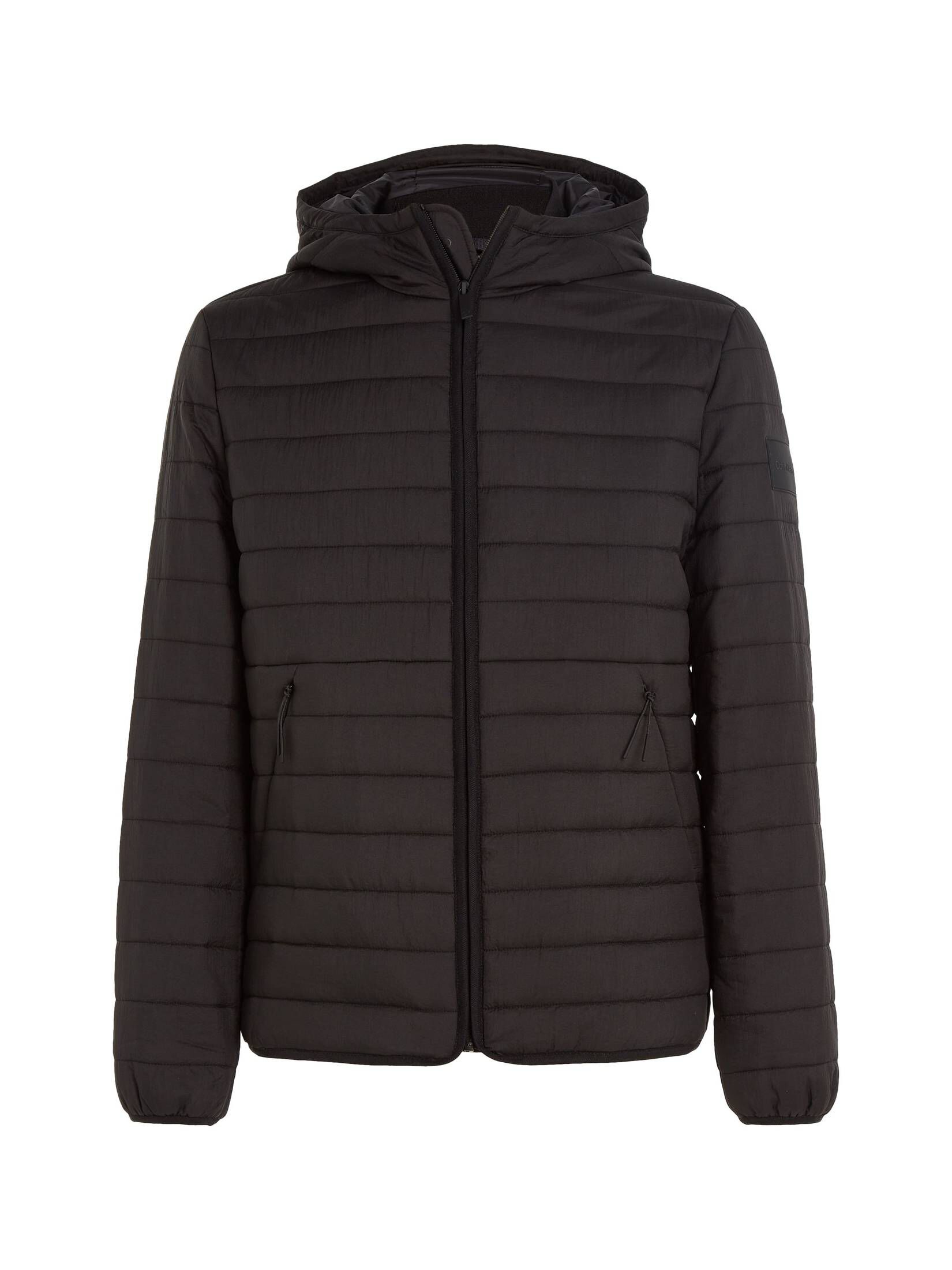 CALVIN KLEIN| Herren Steppjacke mit Kapuze QUILTED CRINKLE JACKET HOOD