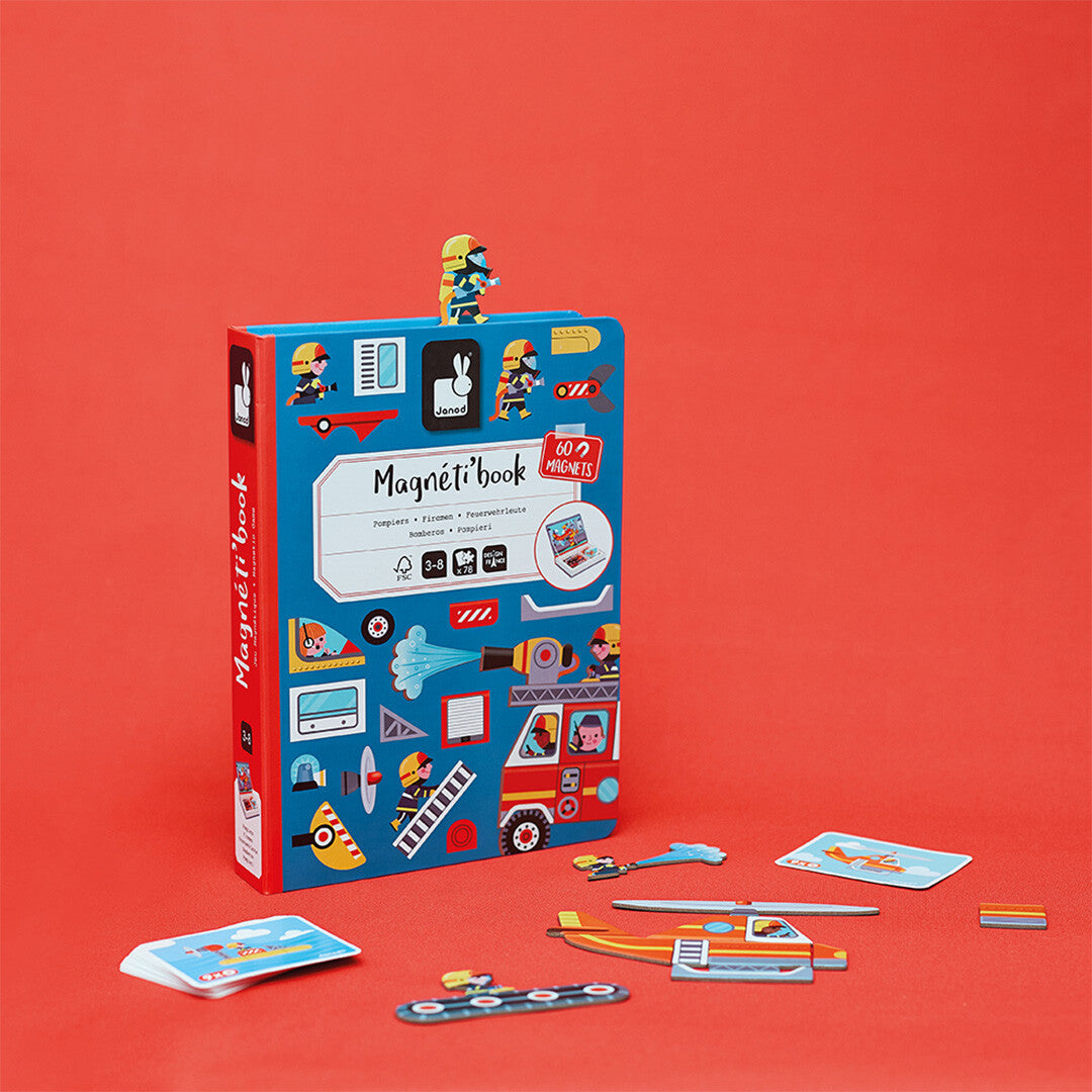 Janod magneetboek brandweer - 60st