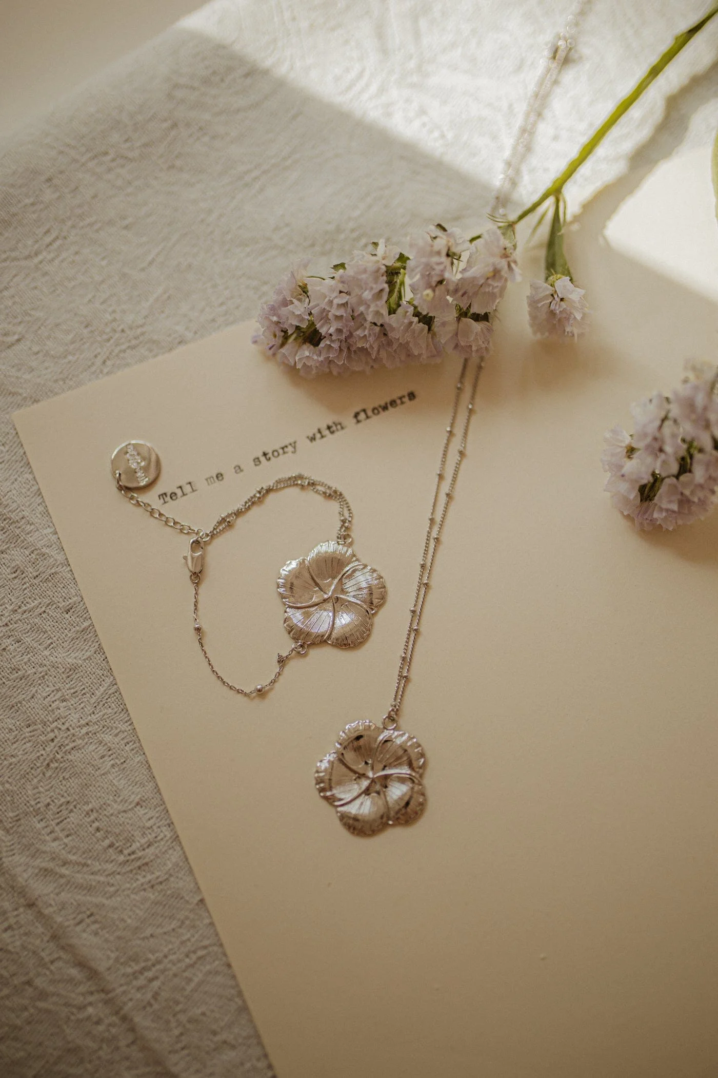 HÉLIOS - Collier fleur plaqué argent | Argent