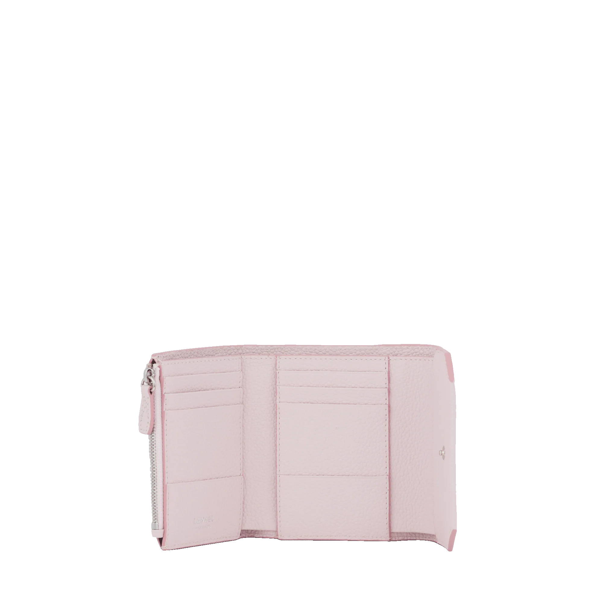 Portefeuille compact medium rabat Ninon de Lancel-Rose dragee