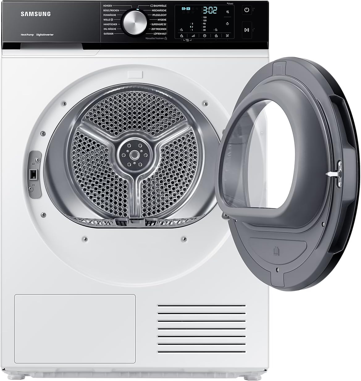 Samsung DV9EBBA245AEEG Bespoke Wärmepumpentrockner, 9 kg, Hygiene+, Optimal Dry, 2-in-1 Komfortfilter, Super Kurz 35', Weiß