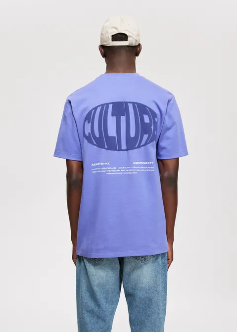 T-shirt met print culture paars (LILA)