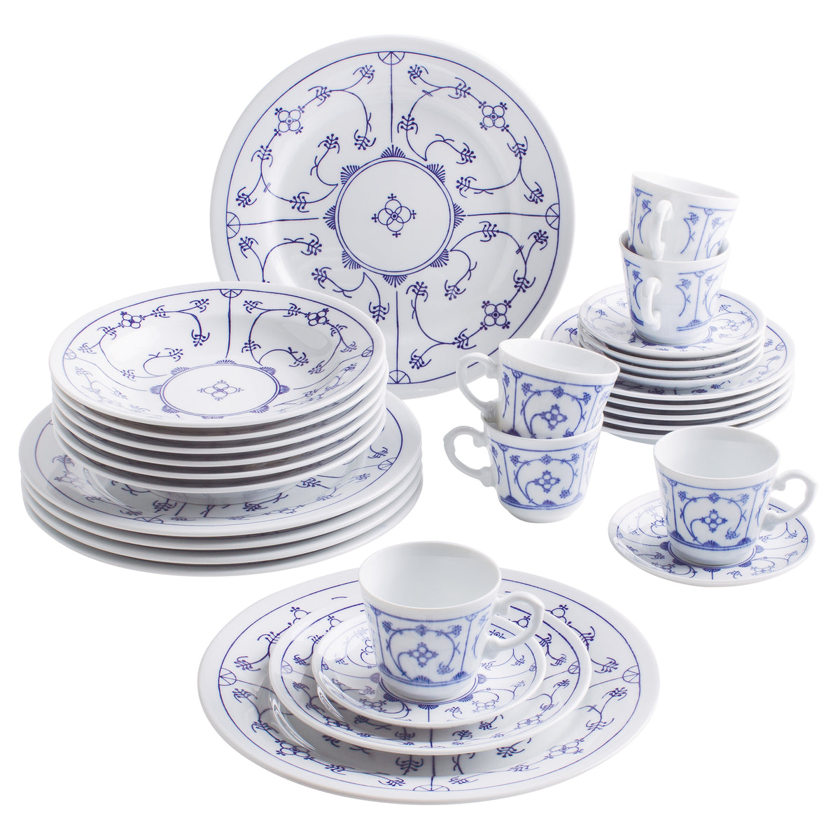 KAHLA Blau Saks Kombiservice 30tlg. Blau Saks