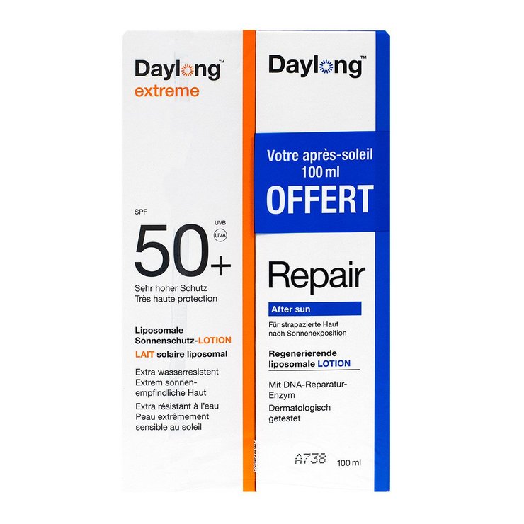 Lait solaire liposomal SPF50+ 100ml + après-soleil 100ml offert