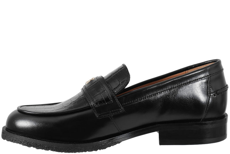 BILLI BI - SAMOA/MONTERREY LOAFERS I SORT GLAT SKIND