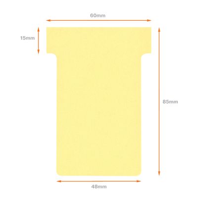 Nobo - 100 Fiches en T - Taille 2 - jaune