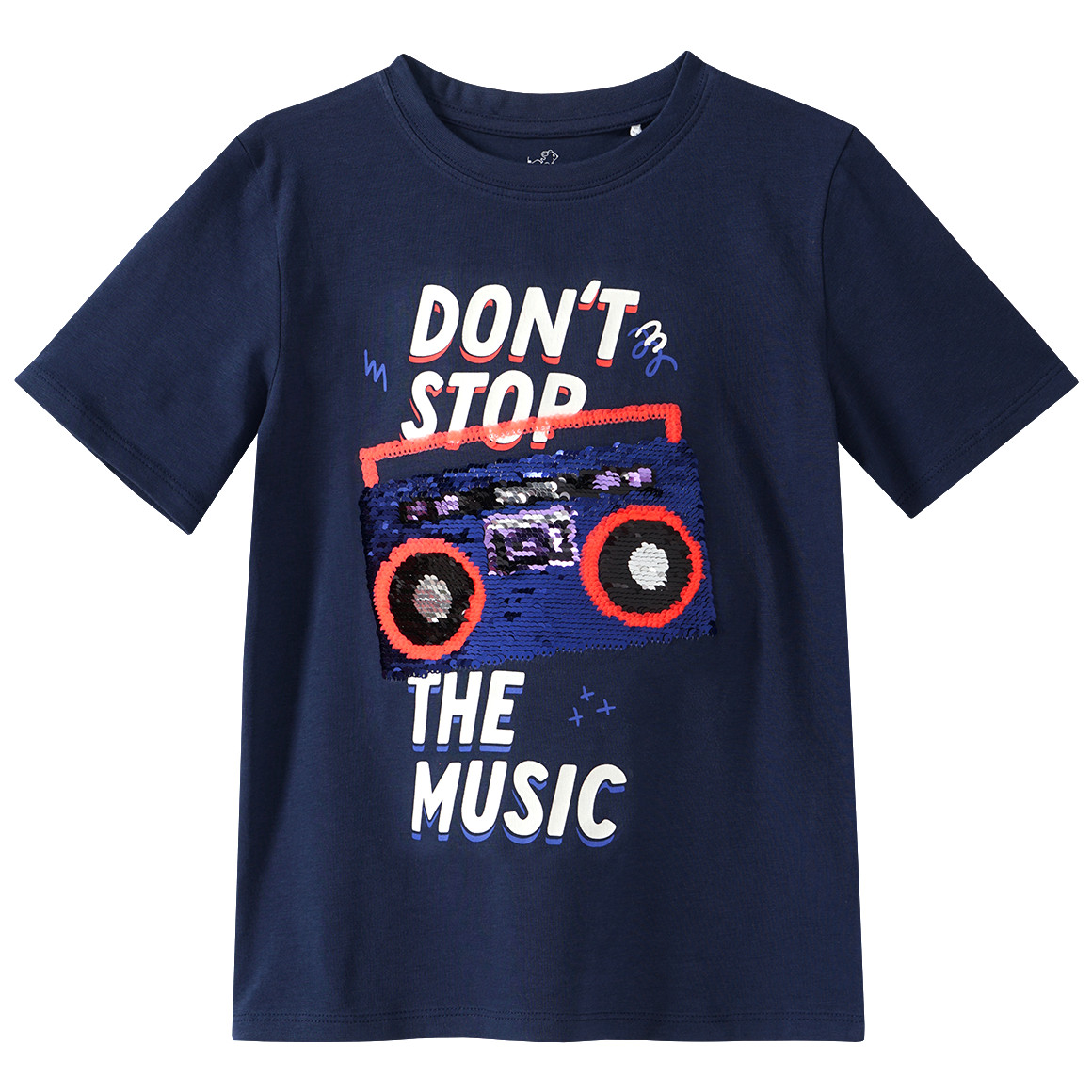 Topolino Jungen T-Shirt mit Wendepailletten dunkelblau