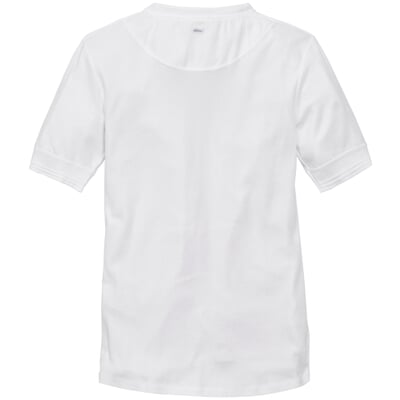 Herren-Henley-Shirt Halbarm, Weiß