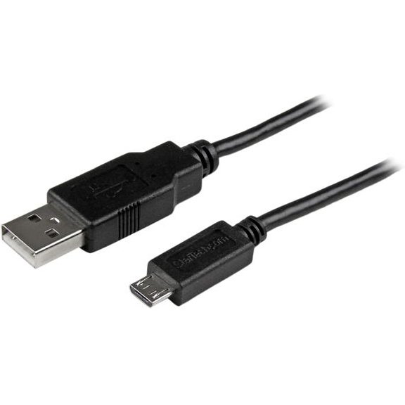 StarTech.com Câble de charge / synchronisation mobile USB A vers Micro B slim de 15 cm pour smartphone et tablette - M/M - Noir