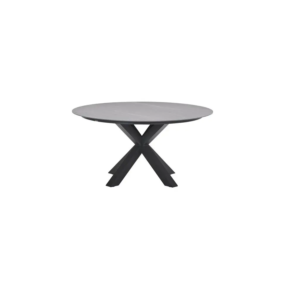 Lowland tafel - Ø150 cm - carbon black - Centostone Napoli grey
