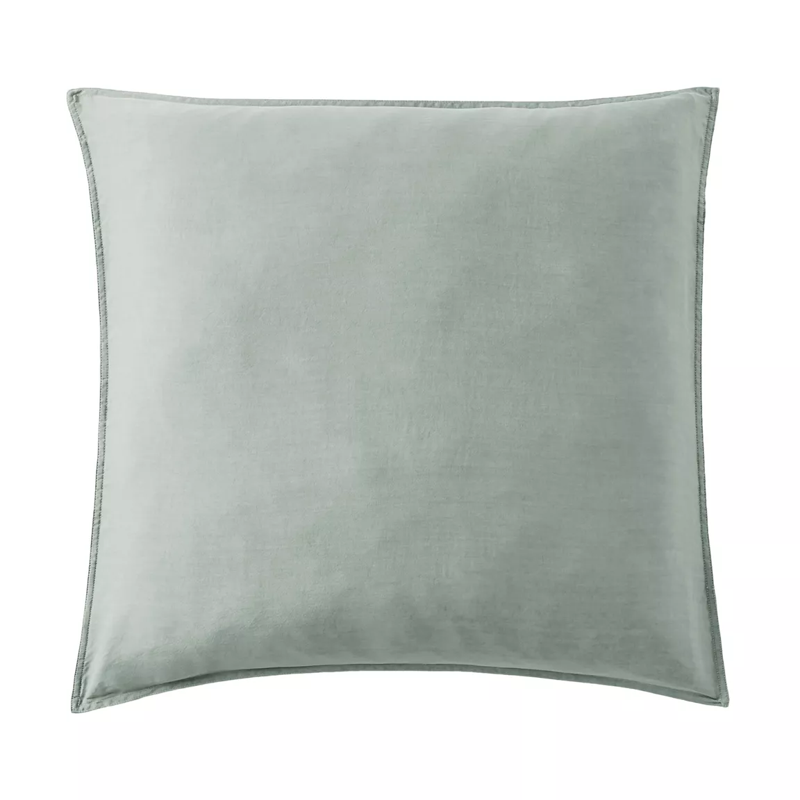 Taie d'oreiller carrée lyocell Tencel™ lavé (80 x 80 cm) Olivia Vert eucalyptus