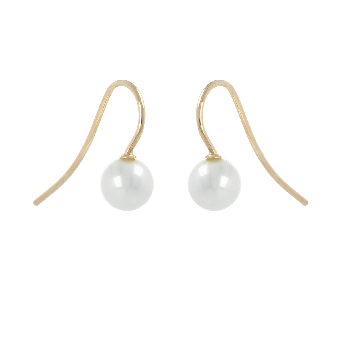 Boucles d'oreilles plaqué or perle de Majorque d'imitation 8MM