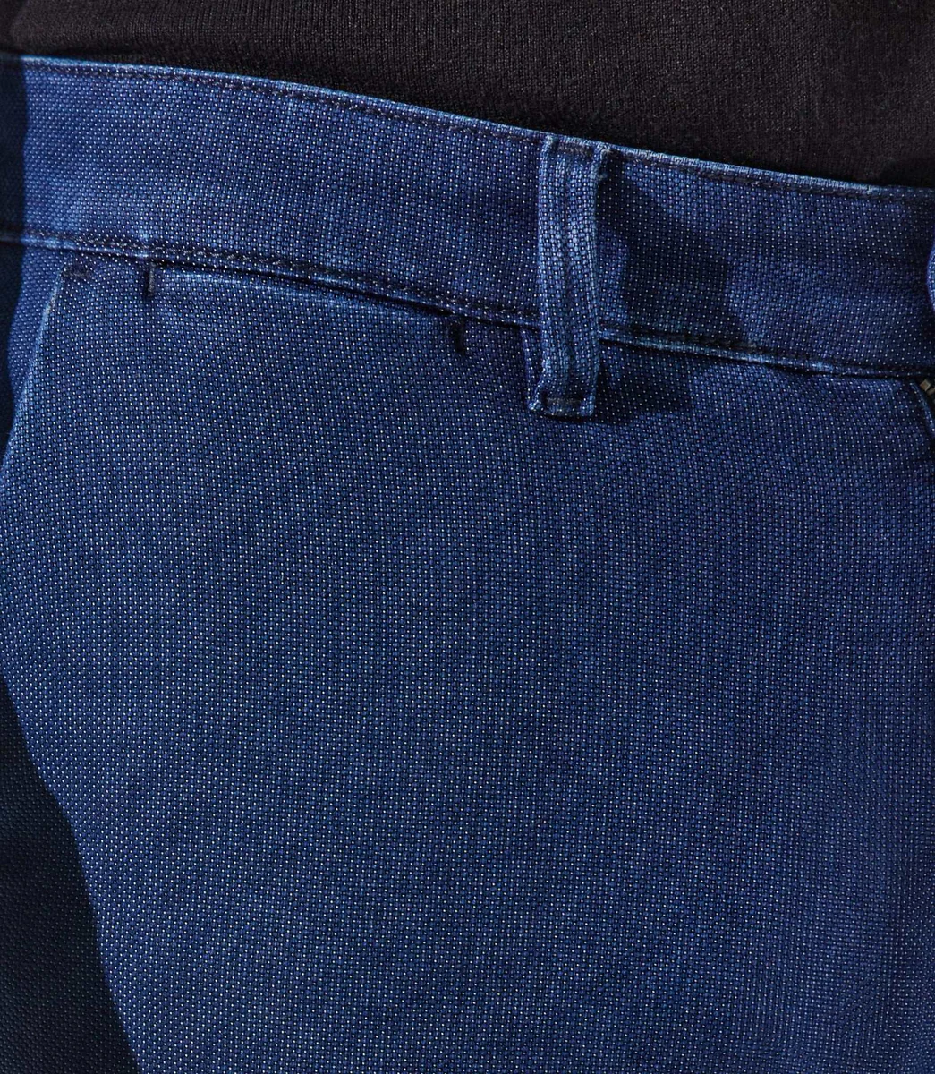Pantalon chino armuré bleu moyen VERREBI