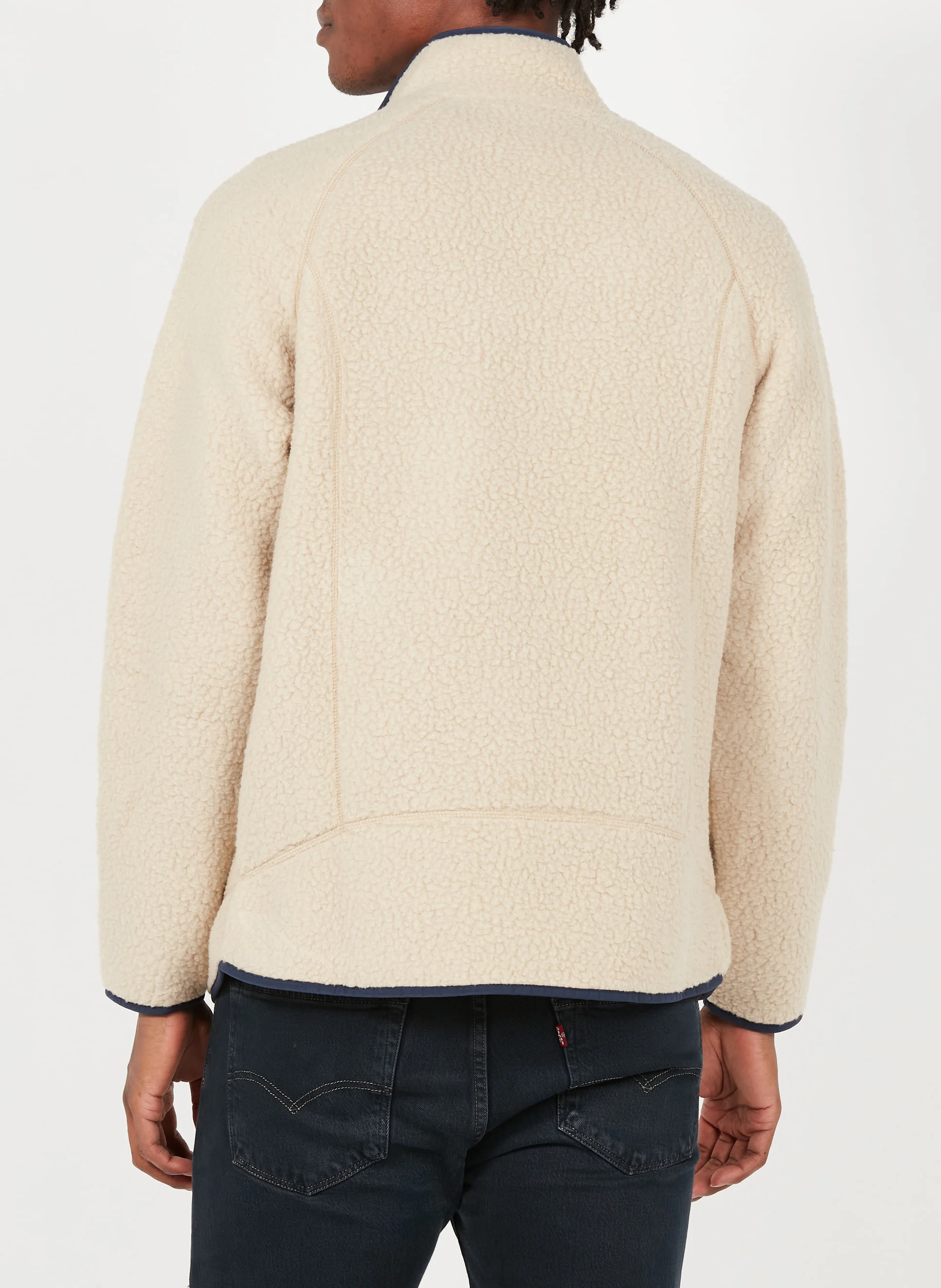 Polaire col montant texturée | Beige