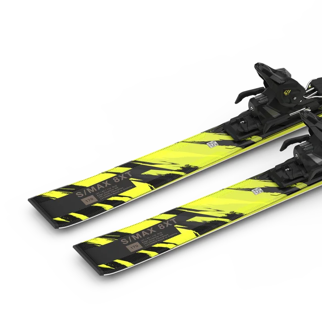 E S/MAX 8 XT (and M11)  Pisten-Ski-Set, Unisex Black/Driftwood/SafetyYellow