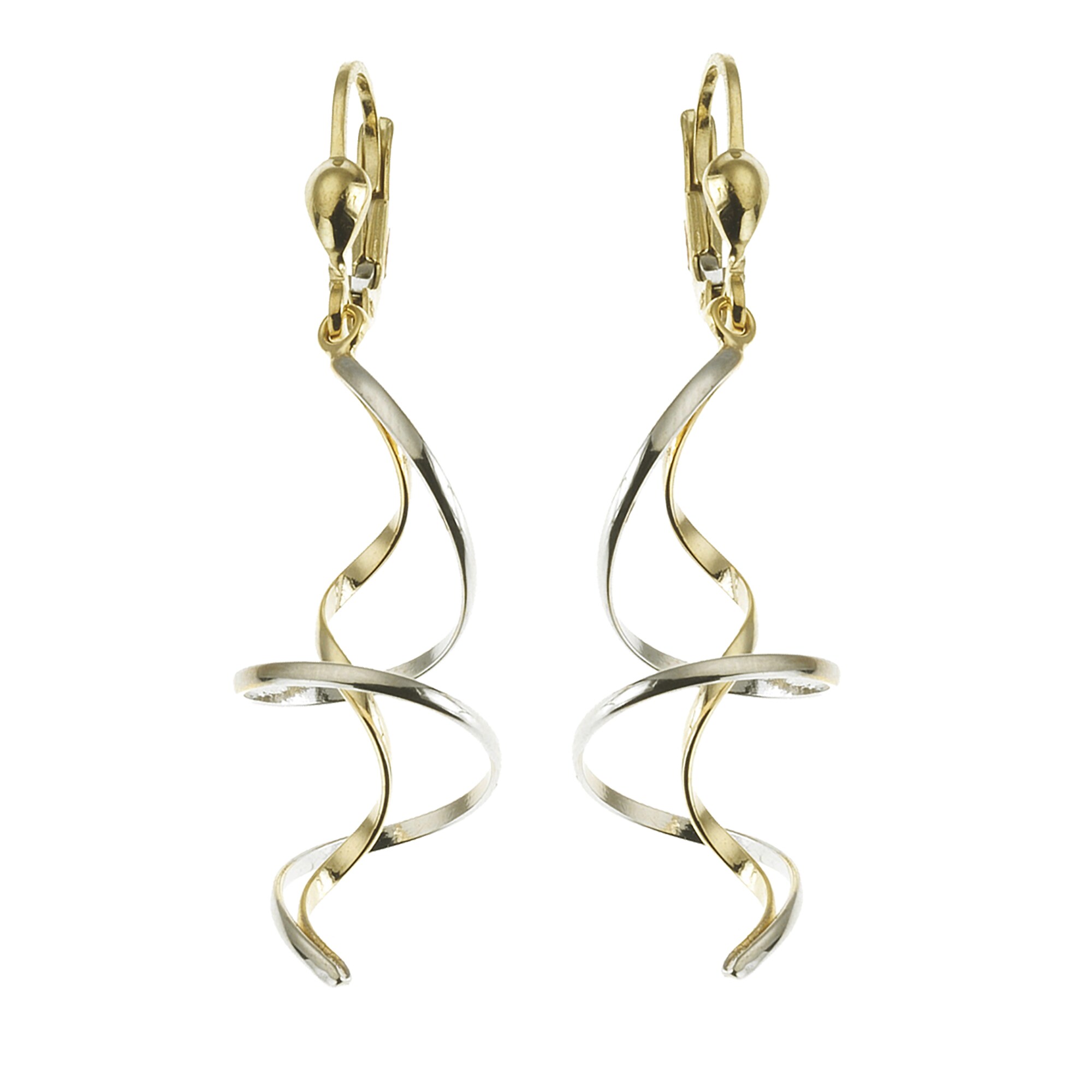 Fascination by Ellen K. Ohrringe 333 Gold zweifarbig Spirale
