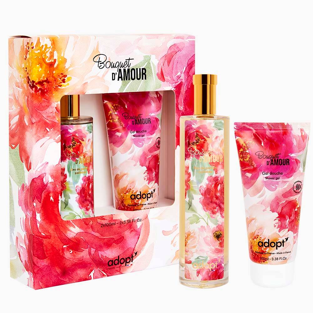 Bouquet d'amour - Coffret eau de parfum 100ml + gel douche