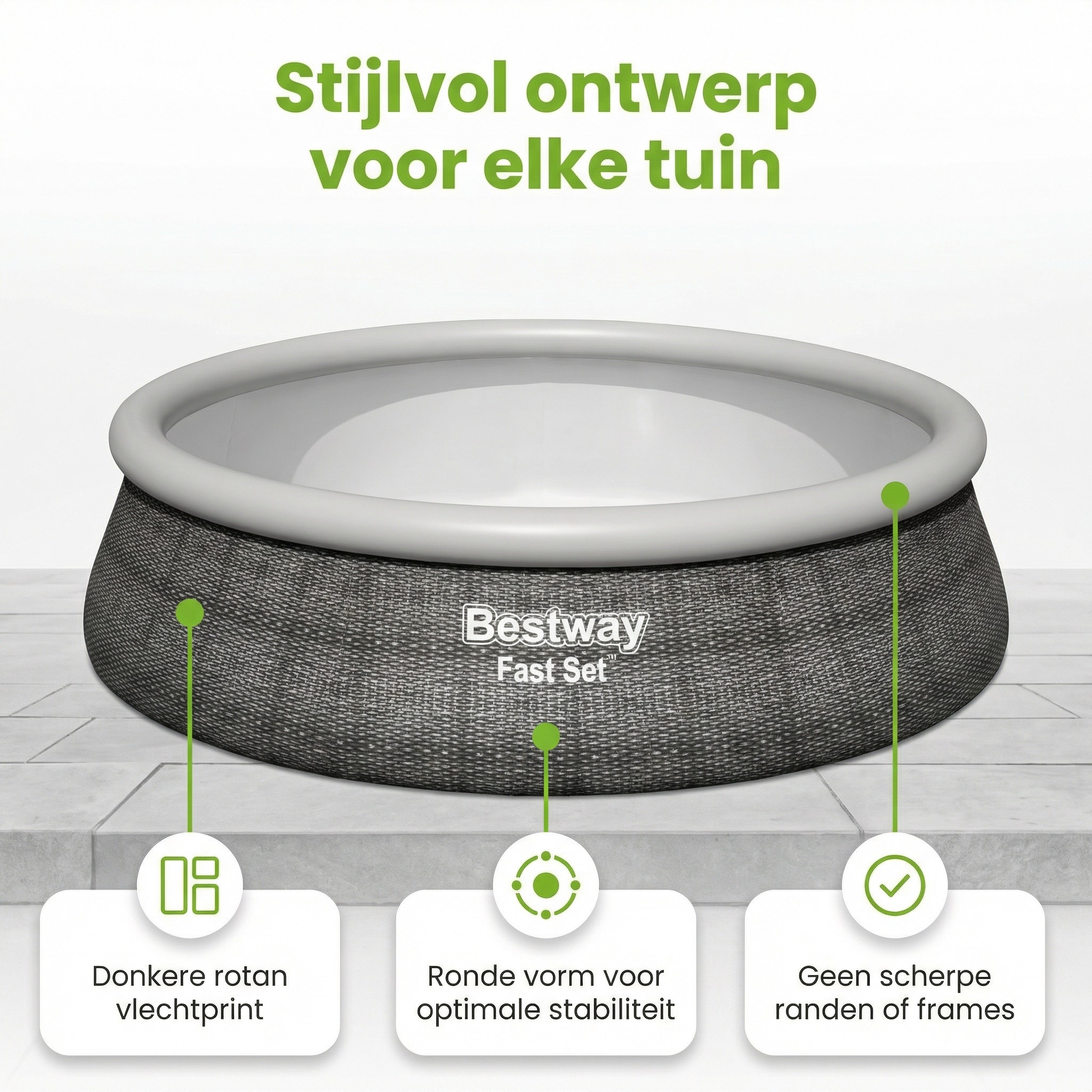Bestway Fast Set 457x107cm Zwembad – 4-delig
