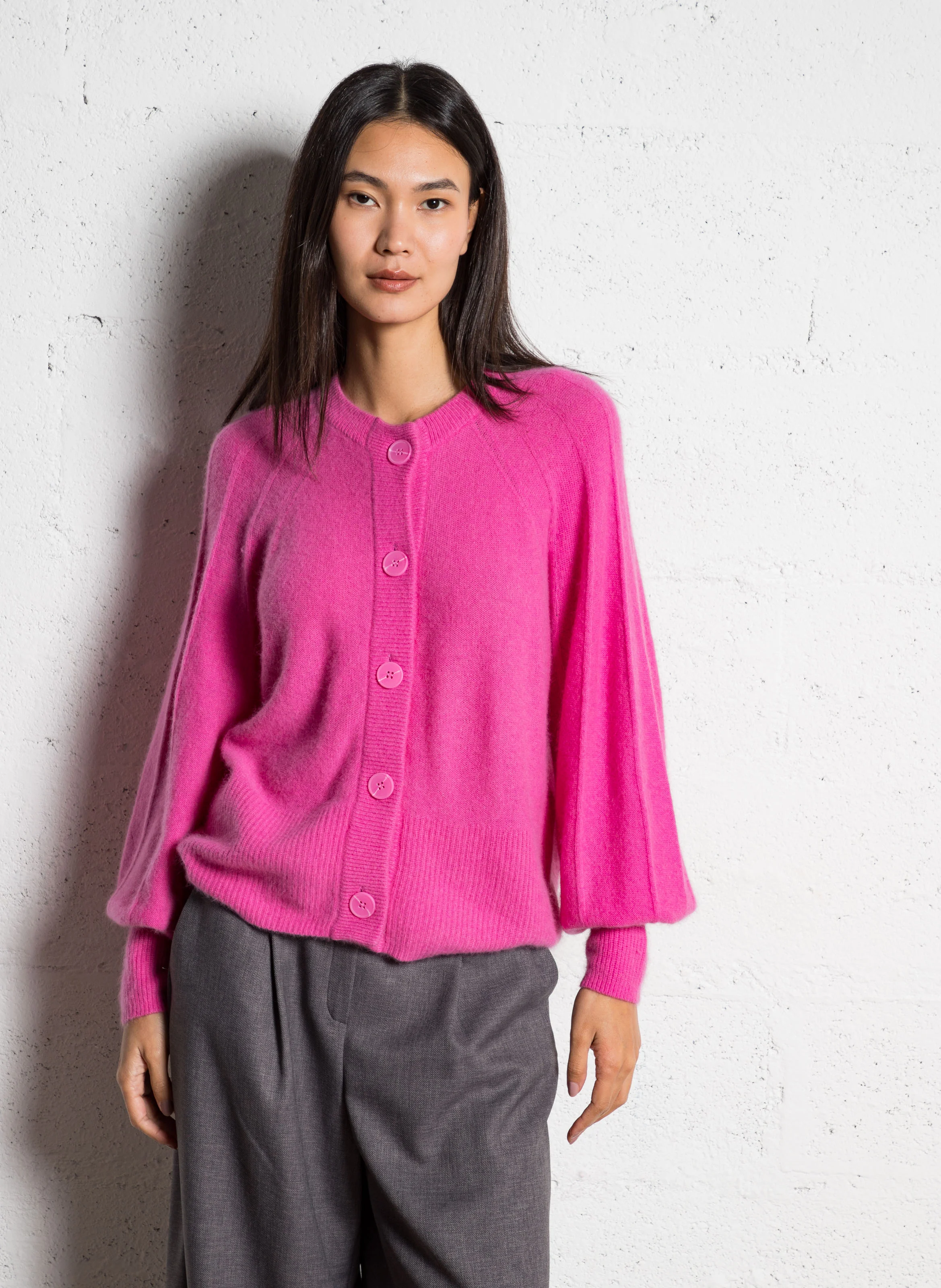 FLAUBERT - Pantalon large taille haute| Gris