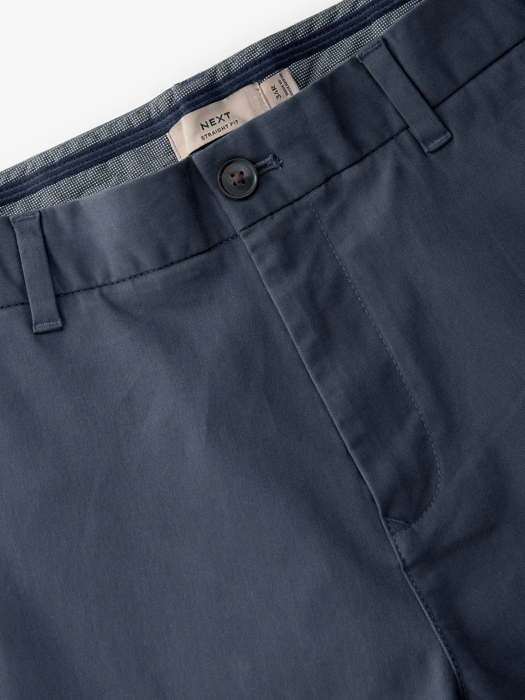 Medium blauwgrijs - Straight fit - Stretchy chino