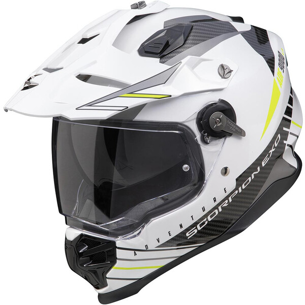 Scorpion - Casque ADF-9000 Air Feat Blanc / Noir / Jaune fluo