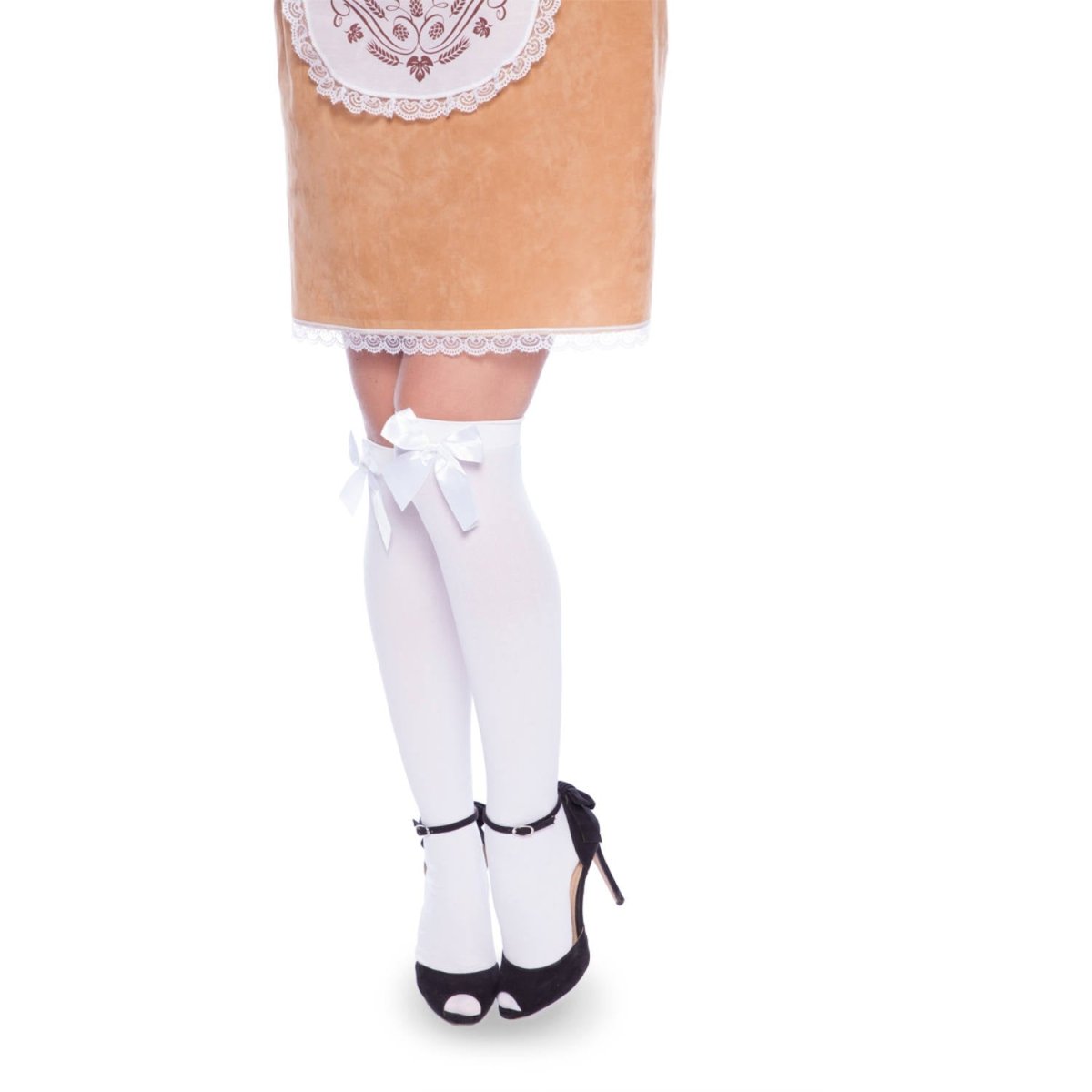 Oktoberfest Kousen Wit Met Strik