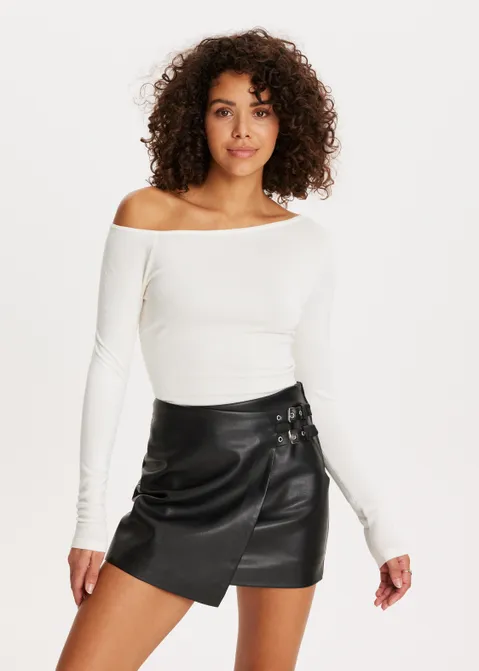 Off-shoulder trui off-white (WIT.O)