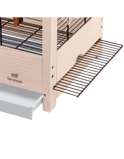 Ferplast Vogelkooi Giulietta 4 - Vogelverblijven - 57x30x50 cm Houtkleur