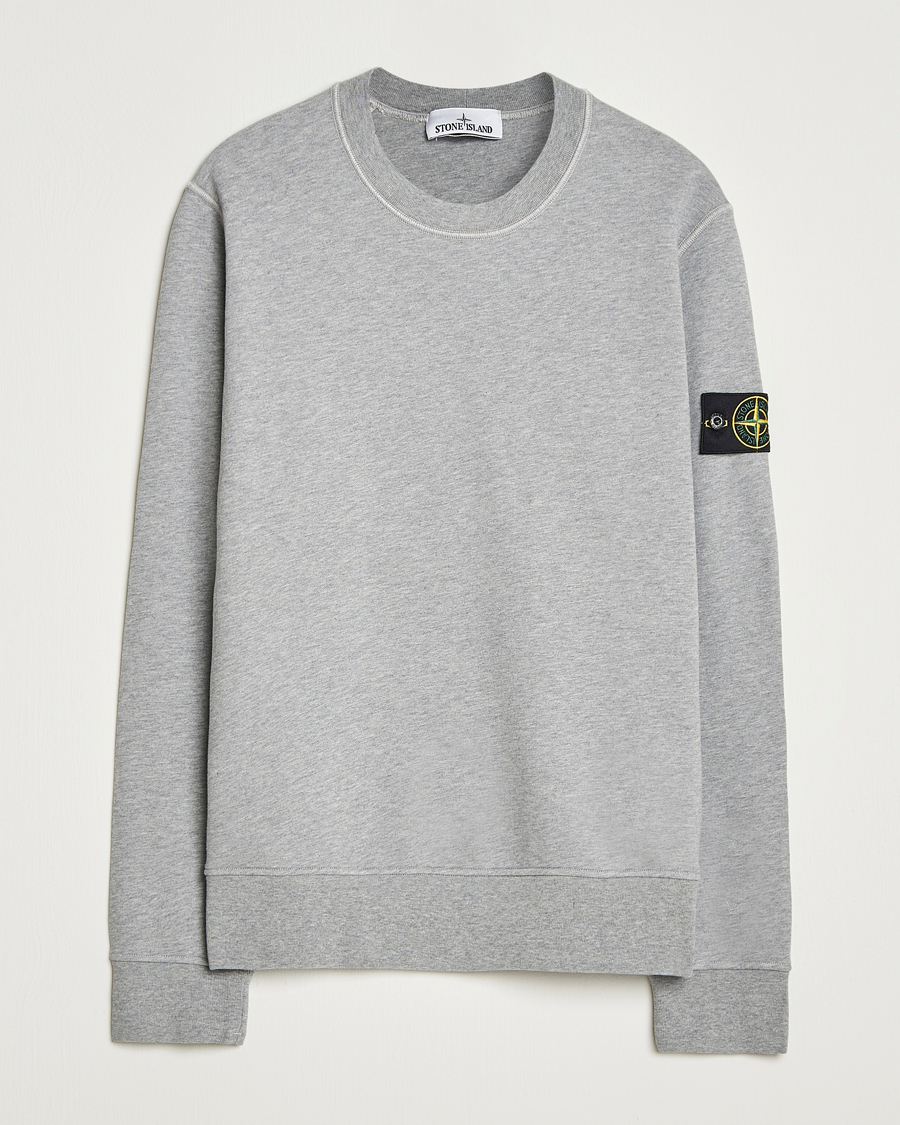 Stone Island Garment Dyed Fleece Sweatshirt Grey Melange