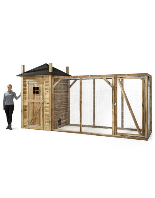 Voldux Hooiberg Eline Xl - Kippenhok - 437x150x235 cm Bruin