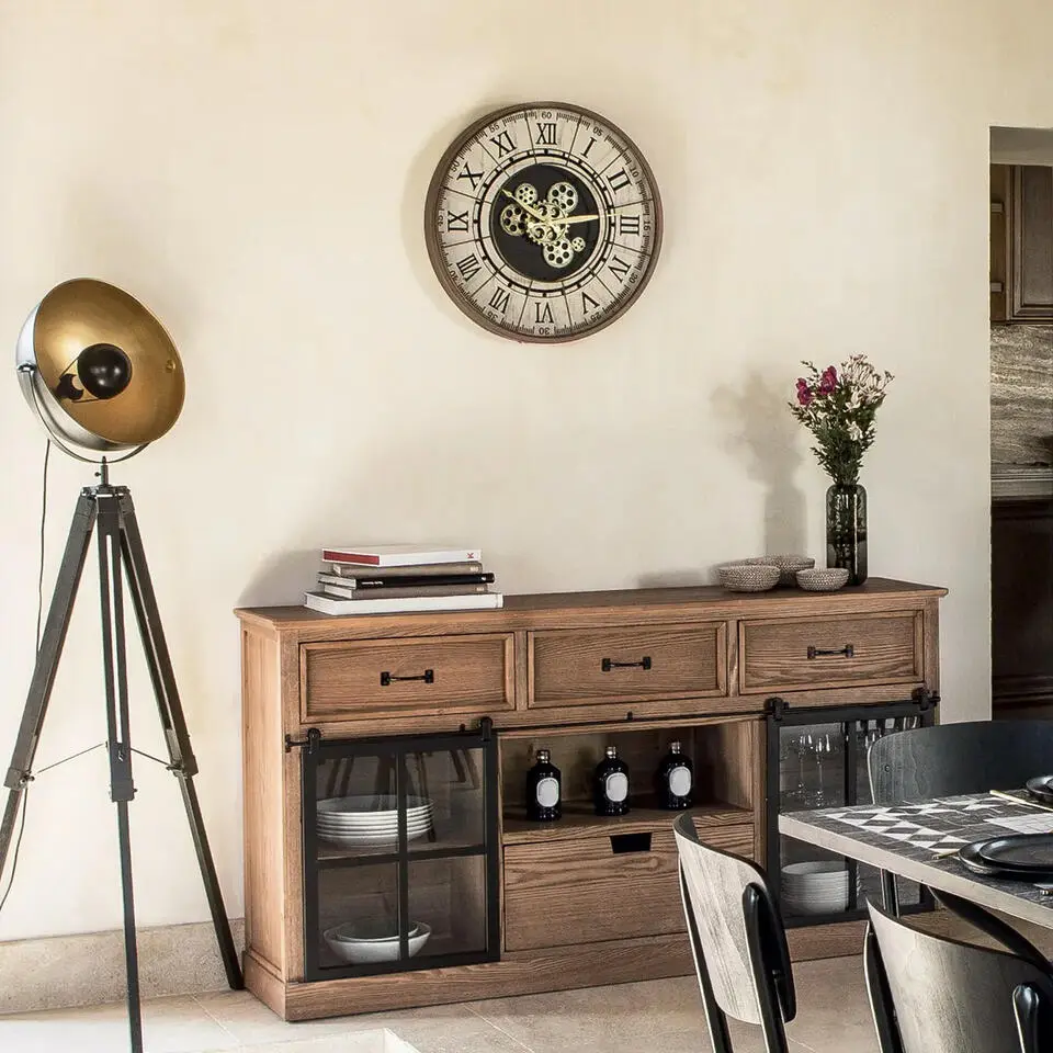 Atmosphera Wandklok Stella Mare - Vintage Metal - D57 cm - metaal