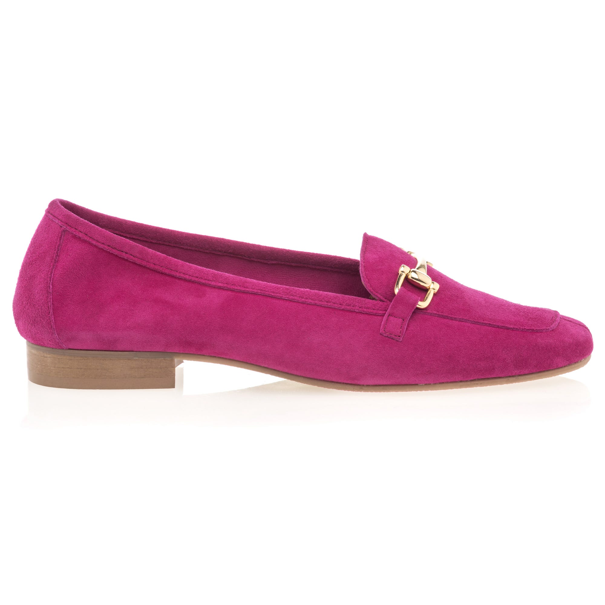 Mocassins Femme en cuir fuchsia