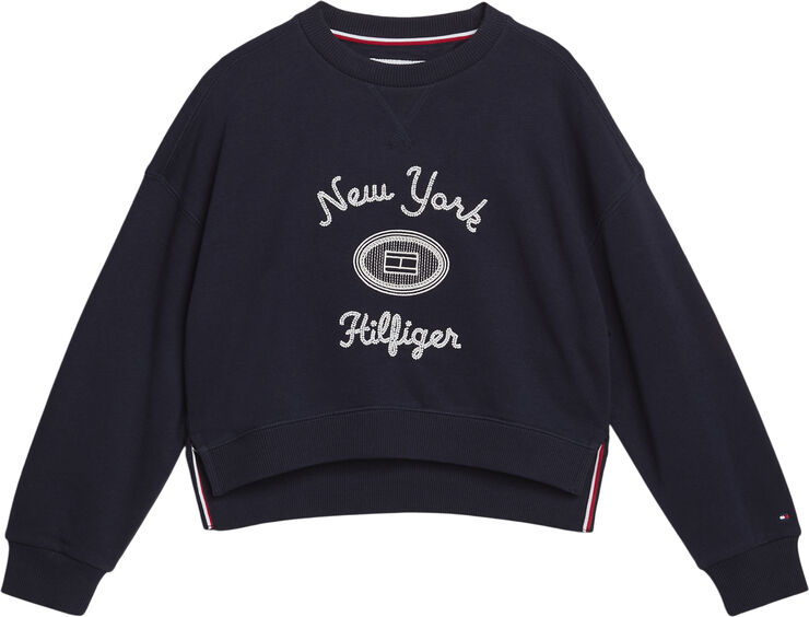 Tommy Hilfiger HILFIGER NY EMBROIDERED CREWNECK Desert sky
